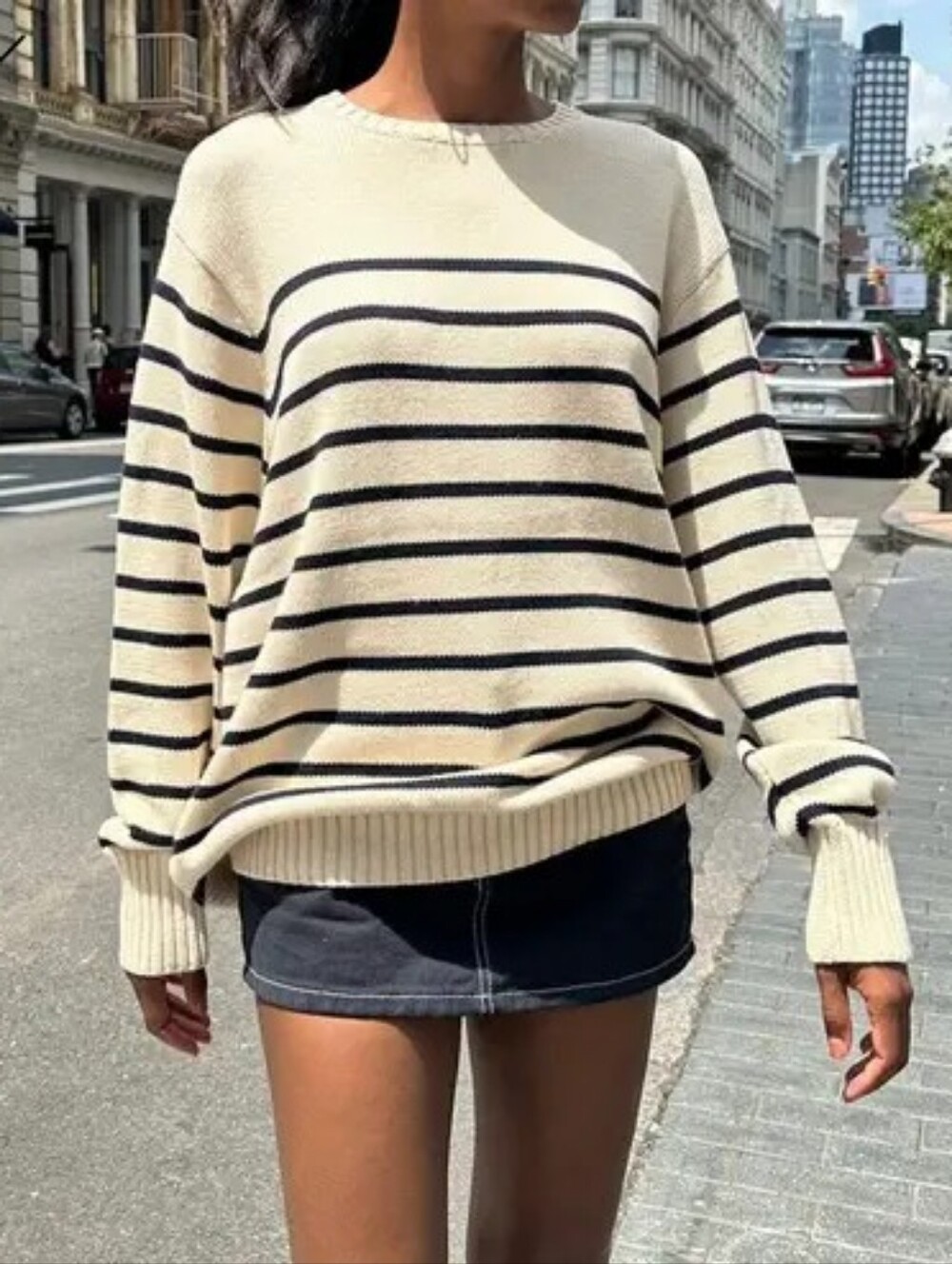 Brandy Melville Brianna Cotton Thin Stripe Sweater
